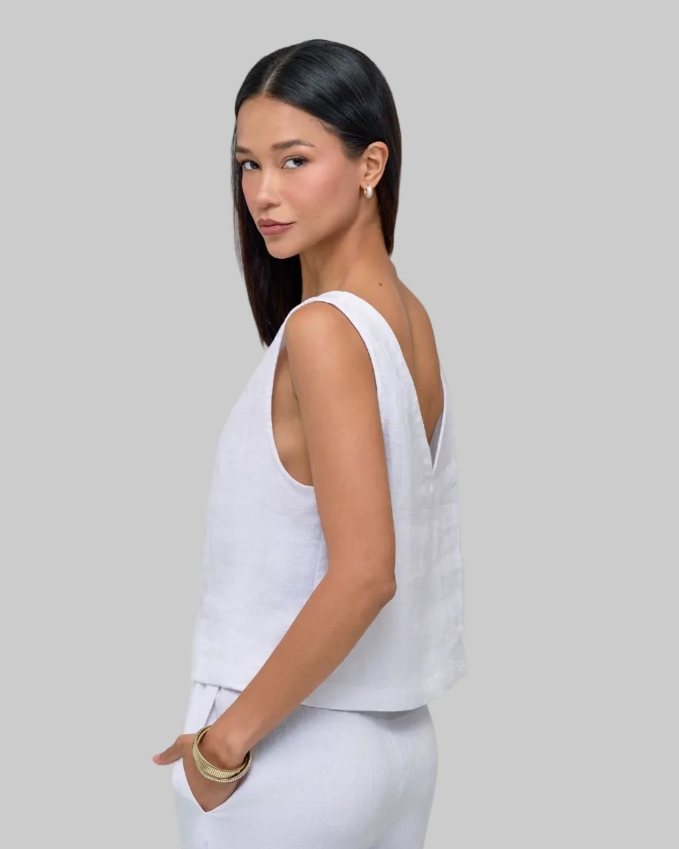Linen Shift Tank - THE KNO