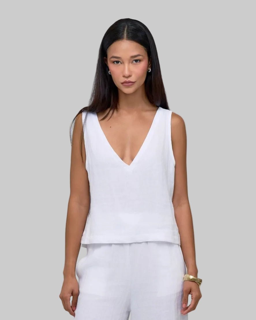 Linen Shift Tank - THE KNO