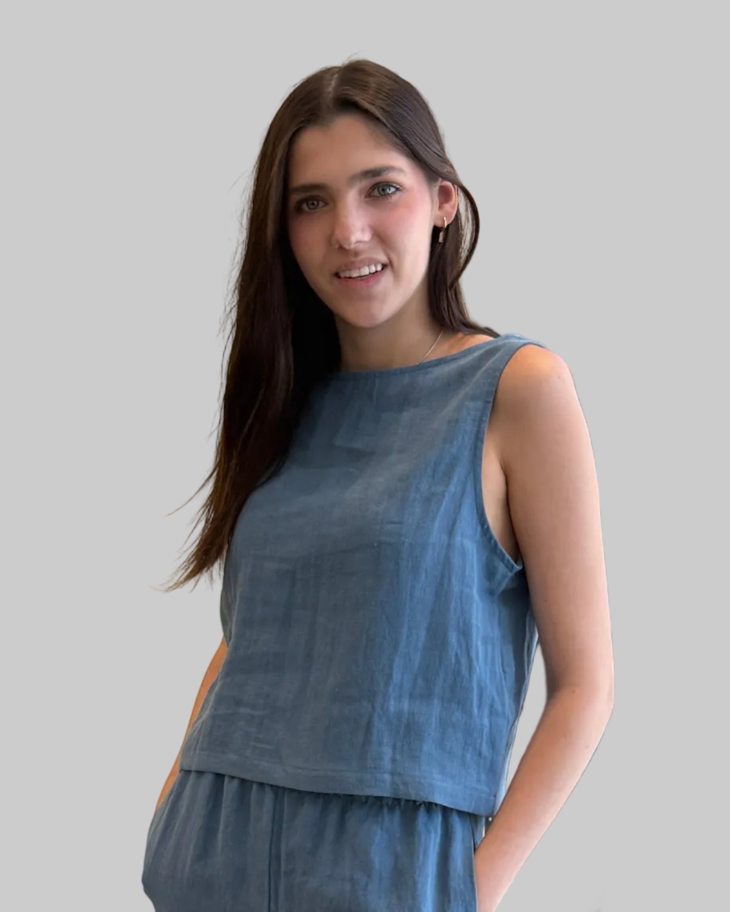 Linen Shift Tank - THE KNO
