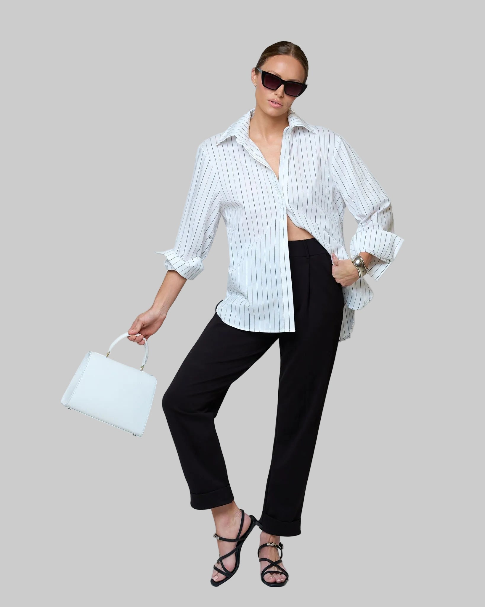 No-Button Button Down Pinstripe - THE KNO
