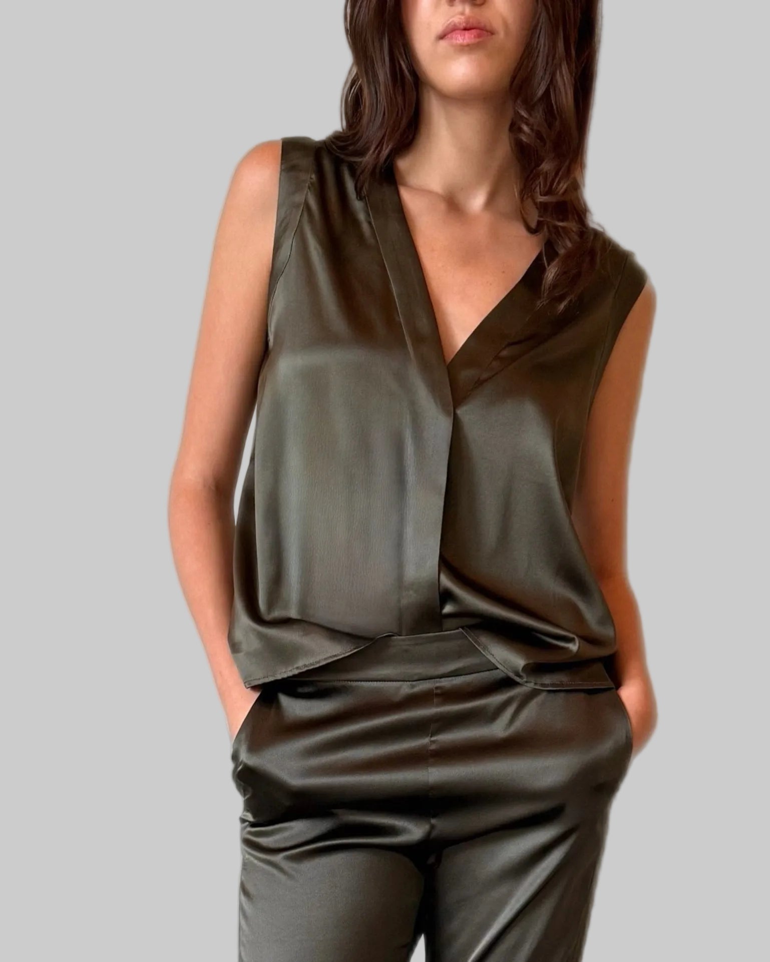 Stretch Silk Tank - THE KNO